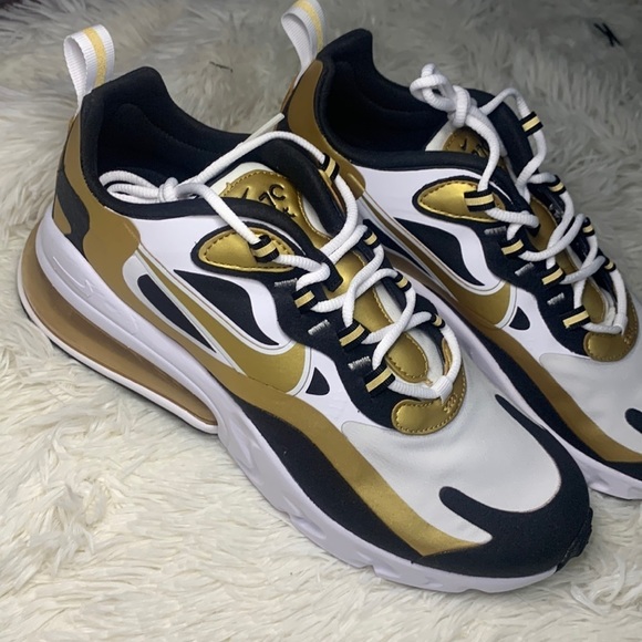 Nike Other - NWOB Nike Air Max 270 React Men's Shoes Metallic Gold Black